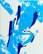 Blue Acrylic canvas Wall Art | Run | 10x8 inches | Nenyasha Cherish Arts