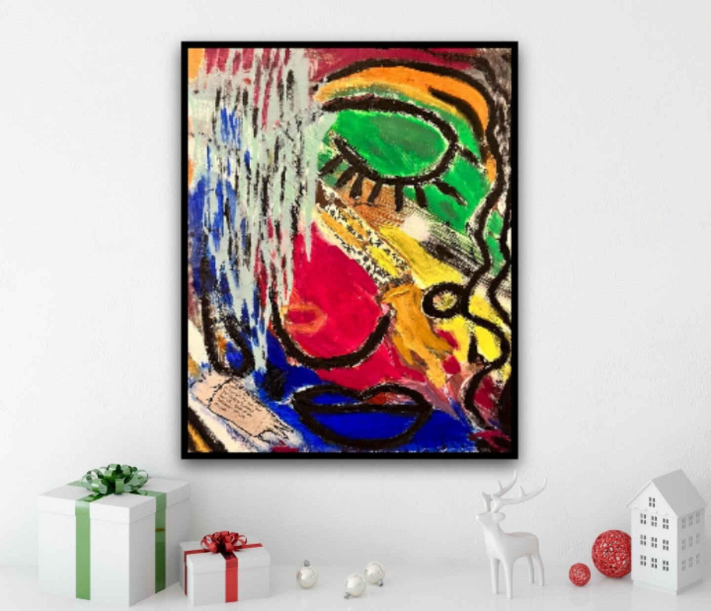 Original Abstract painting, Acrylic on canvas, Picasso Style, Modern Art, Cubism | 10 x 12inches | | Nenyasha Cherish Arts