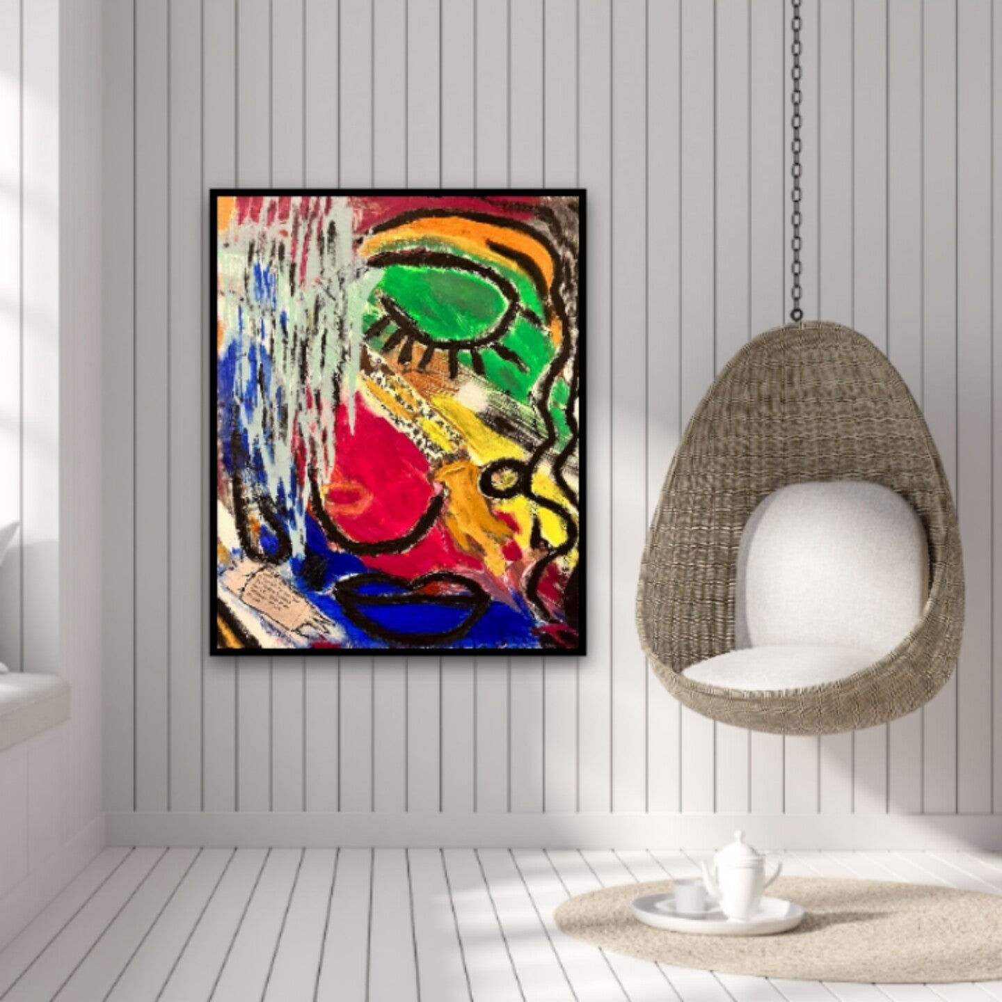 Original Abstract painting, Acrylic on canvas, Picasso Style, Modern Art, Cubism | 10 x 12inches | | Nenyasha Cherish Arts