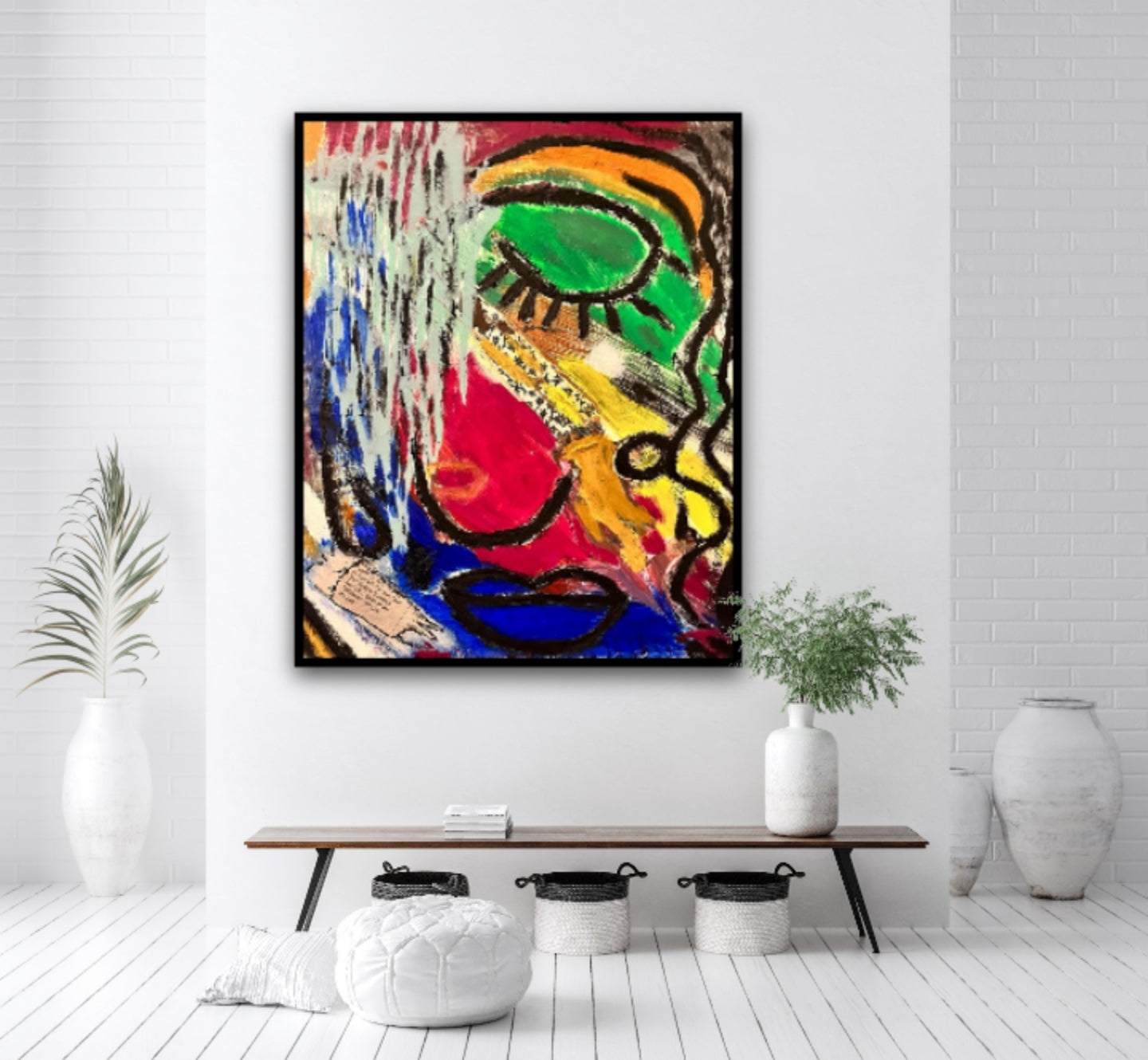 Original Abstract painting, Acrylic on canvas, Picasso Style, Modern Art, Cubism | 10 x 12inches | | Nenyasha Cherish Arts