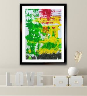 Abstract art minimalist Home warming gift Abstract art framed New home gift for couple 11x16inches | Nenyasha Cherish Arts