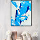 Blue Acrylic canvas Wall Art | Run | 10x8 inches | Nenyasha Cherish Arts