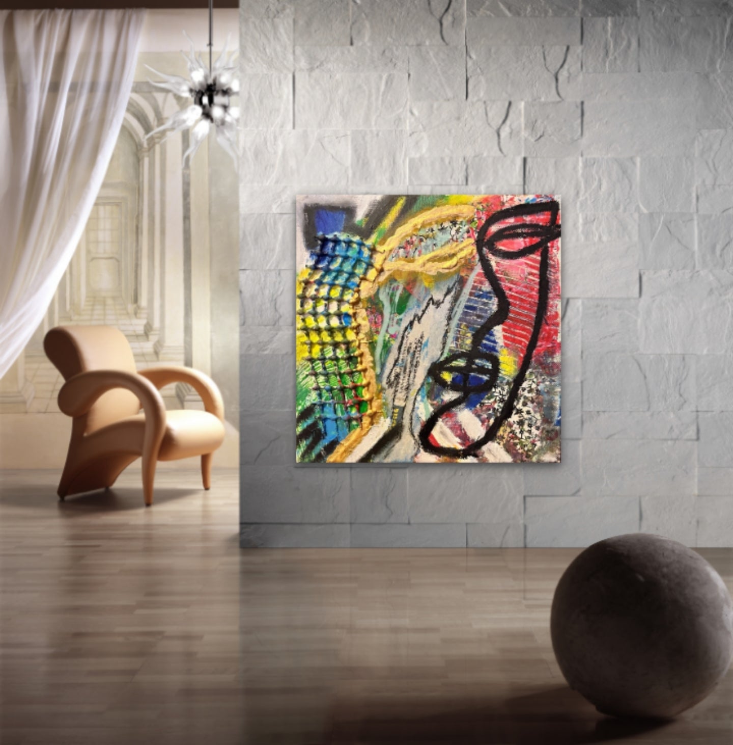 Woman Portrait Oil Painting, Colorful Face Portrait, Colorful Portrait Art, Small Wall Art, Abstract Painting, Woman Face Print, Canvas Art, 20 x 20 cm | Nenyasha Cherish Arts