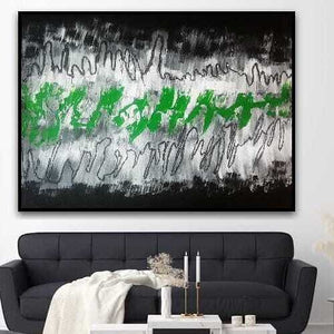 Green Wall art Abstract | Drifted | 30x22" | Nenyasha Cherish Arts