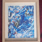 Blue abstract on Card | Blue mixed media abstract art | 10 x 8 inches | Nenyasha Cherish Arts