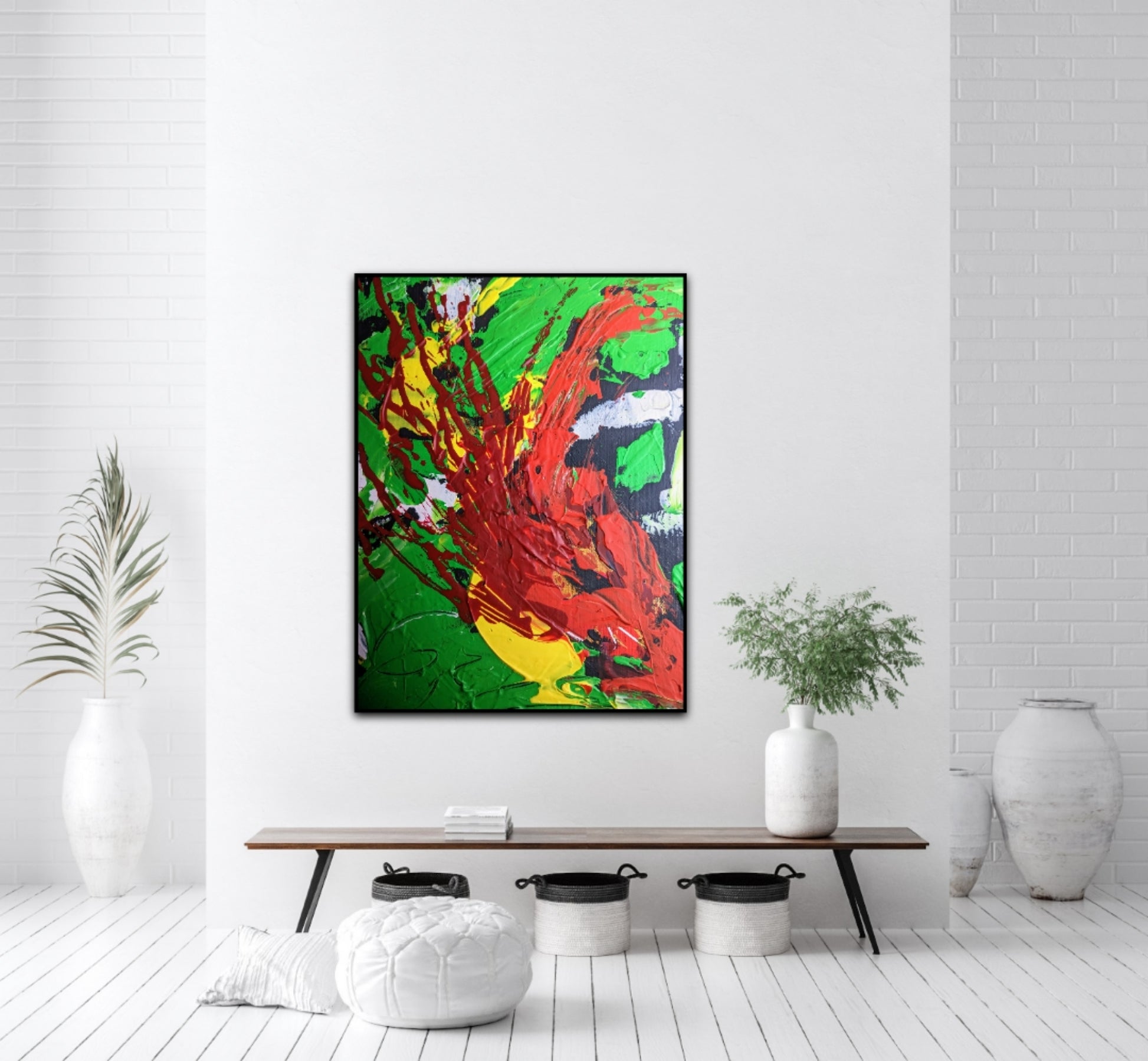 Red Abstract Wall Art | 16x12 inches | | Nenyasha Cherish Arts