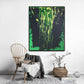 Green and black abstract art | Miracle escape | 16 x20" | Nenyasha Cherish Arts