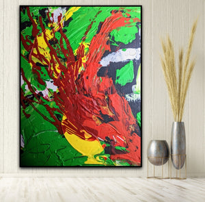 Red Abstract Wall Art | 16x12 inches | | Nenyasha Cherish Arts