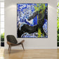 |Vibrant Mixed Media Collage Painting" "Colorful Acrylic Art Print Decor" "Unique Handmade Mixed Media -43 x 47 inches | Nenyasha Cherish Arts