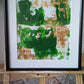 Green framed abstract art on card | Nenyasha Cherish Arts