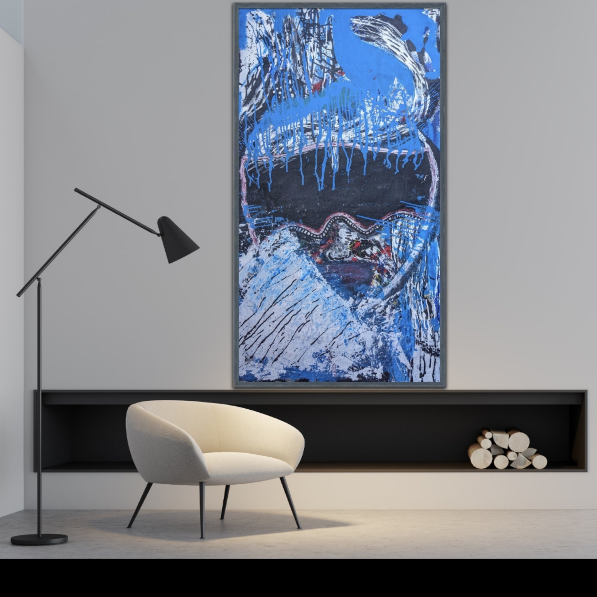 Mixed media abstract painting | 71x37 inches | Nenyasha Cherish Arts