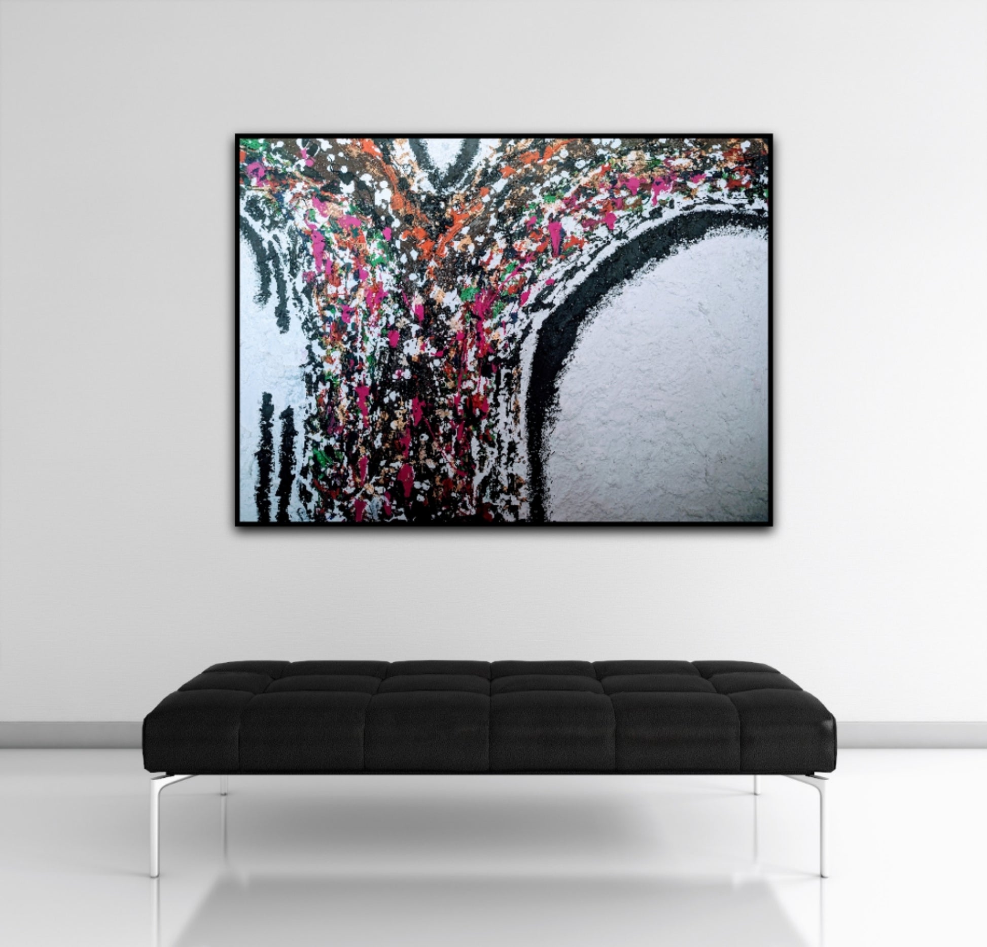 Large mixed media canvas art | white textured art | 30 x 22 inches | Nenyasha Cherish Arts