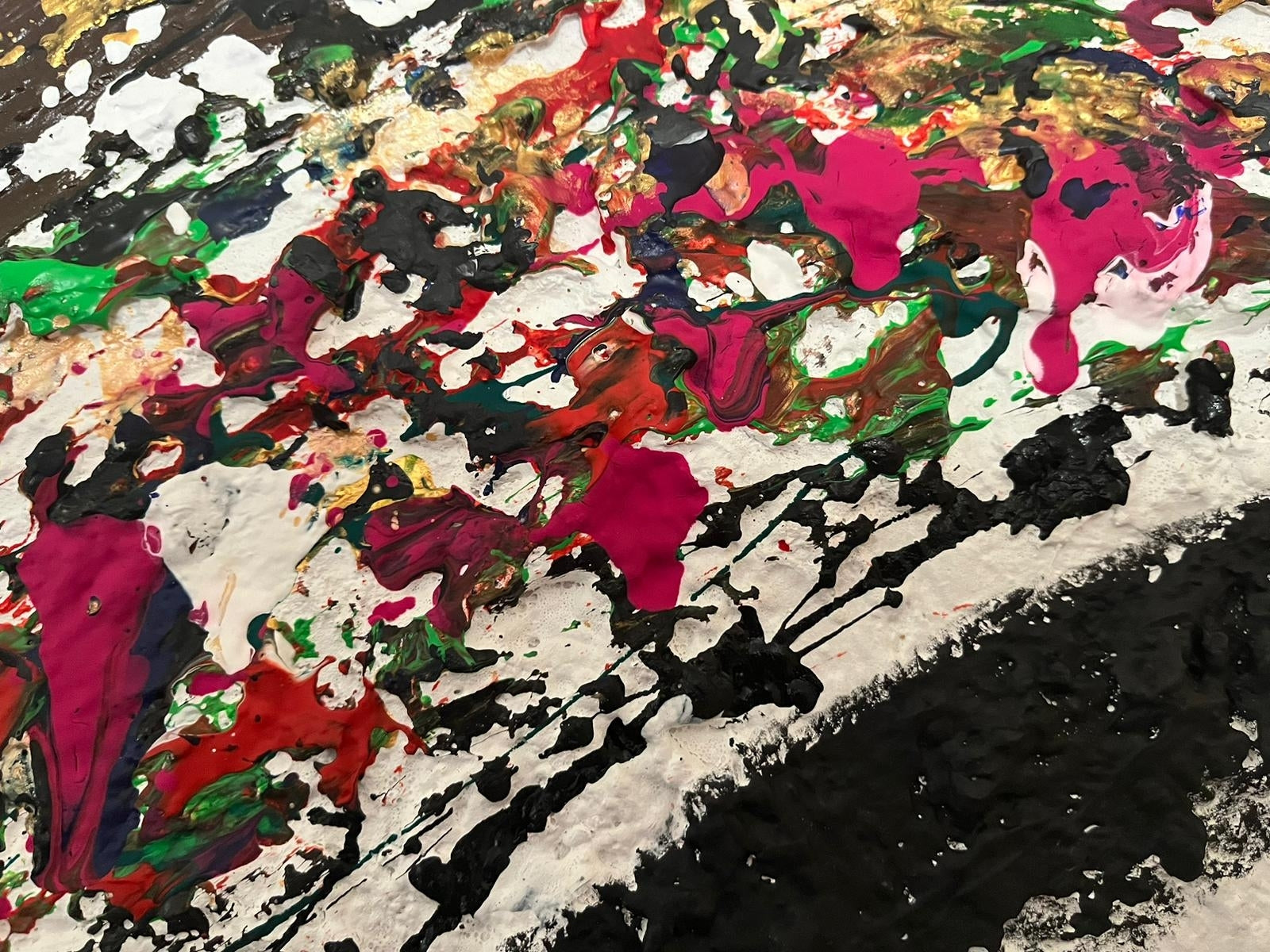 Large mixed media canvas art | white textured art | 30 x 22 inches | Nenyasha Cherish Arts
