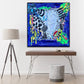 "Nature-Inspired Mixed Media Canvas in Green and Blue - Vibrant Textured Artwork" "Serene Green and Blue Mixed Media Canvas - Organic Nature-Inspired Art" "Textured Acrylic and Oil Art - Vibrant blue | Nenyasha Cherish Arts