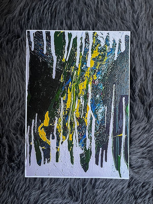 Green and dripping white art print | Nenyasha Cherish Arts